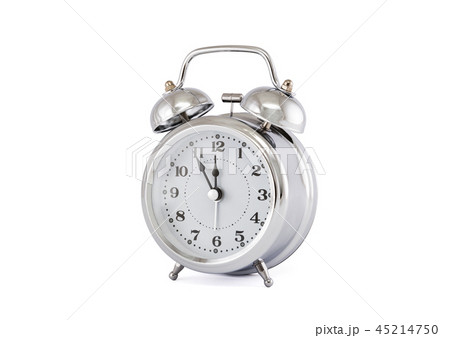 Old style alarm clock with clipping path on white 45214750