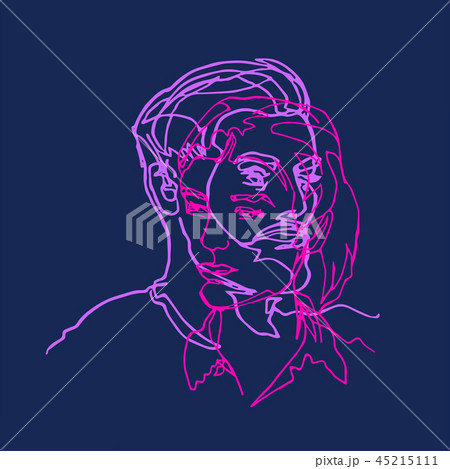He and she, pair two faces, continuous line He and she, pair two faces, continuous line 45215111