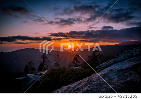 dramatic sunset 45215205