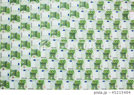 one hundred euro banknotes background one hundred euro banknotes background 45215404