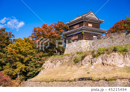《長野県》上田城址公園　西櫓　秋の紅葉 45215494