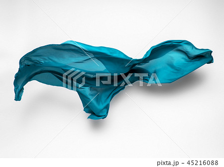 abstract teal fabric in motion 45216088