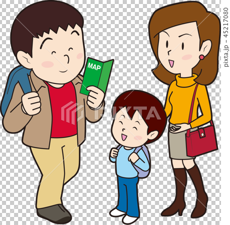 Tourist family 45217080