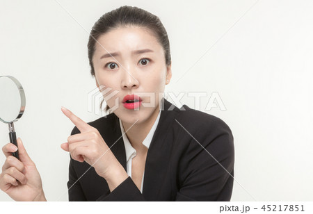 Korean career woman's various expressions and pose 45217851