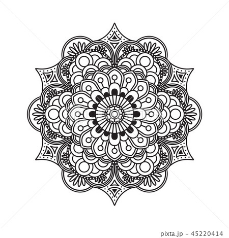 Outline Rangoli icon isolated on white background 45220414