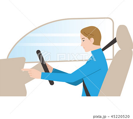 危険な運転.　パネル操作でわき見運転. 45220520