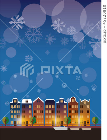 ヨーロッパ街並みのイラスト素材