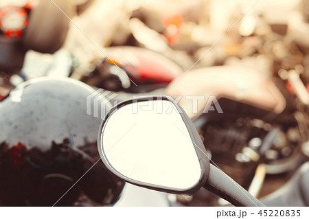 the mirror on the handlebars of the motorcycle 45220835