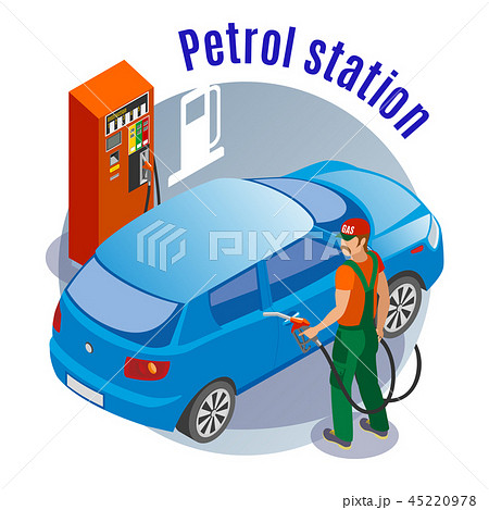 Car Refuelling Circle Background 45220978