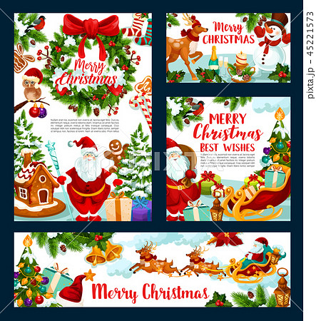 Christmas holiday greeting, Santa and gifts Christmas holiday greeting, Santa and gifts 45221573