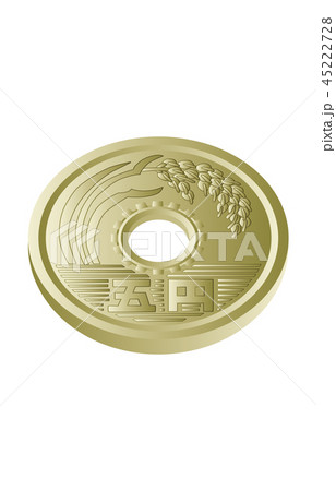 日本円五円硬貨斜め表 日本円五円硬貨斜め表 45222728