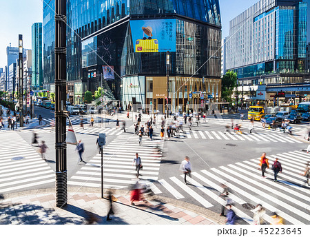 銀座 数寄屋橋交差点 銀座 数寄屋橋交差点 45223645