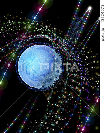 サイバーな背景素材 サイバーな背景素材 45224675
