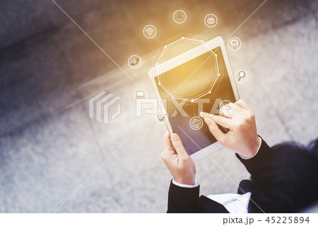 Modern business and technology concept. Modern business and technology concept. 45225894