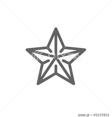 Simple starfish line icon. Symbol and sign illustration design. Isolated on white background 45225923