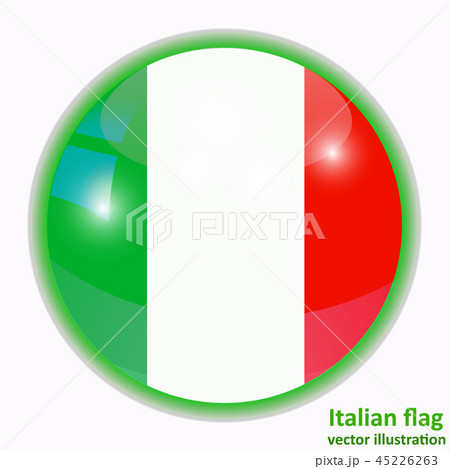 Button with flag of Italy. Vector. 45226263