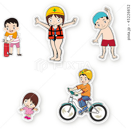 水泳帽 水泳 安全のイラスト素材