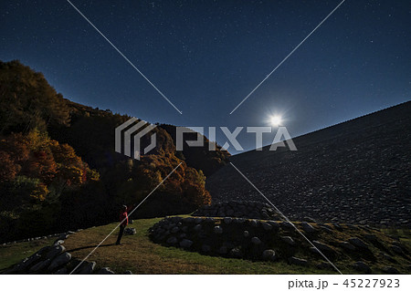長野県　南相木ダム　月夜 45227923