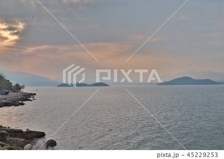 the sun set of Coastline at Ma On shan the sun set of Coastline at Ma On shan 45229253