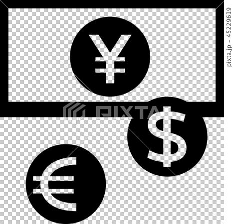 両替・銀行マーク / 案内図用記号(ピクトグラム) 両替・銀行マーク / 案内図用記号(ピクトグラム) 45229619