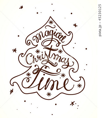 Christmas quote made in decorative circle 45230125