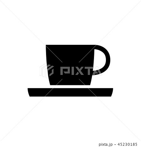 カフェ 喫茶店 マーク 案内図用記号 ピクトグラム のイラスト素材