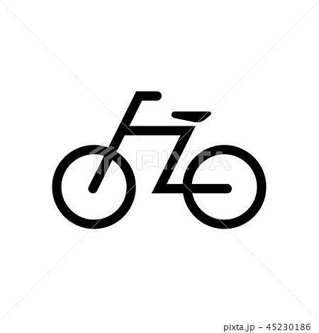 自転車 レンタサイクル サイクリング マーク 案内図用記号 ピクトグラム のイラスト素材