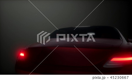 luxury sport car in dark studio with bright lights 45230667