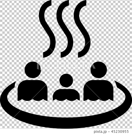 温泉・入浴施設マーク (新） / 案内図用記号（ピクトグラム） 45230955