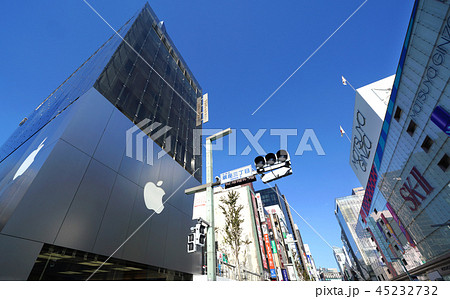 日本の東京都市景観 銀座の街並みを望む 日本の東京都市景観 銀座の街並みを望む 45232732