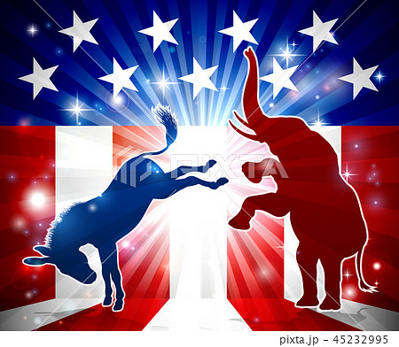 Elephant Fighting Donkey 45232995
