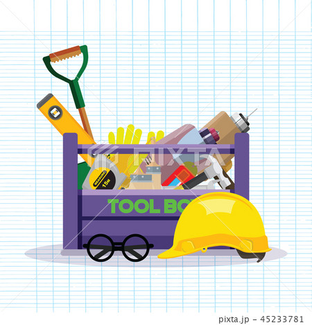 Set isolated icons set building tools. Vector  45233781