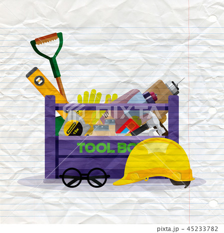 Set isolated icons set building tools. Vector  45233782