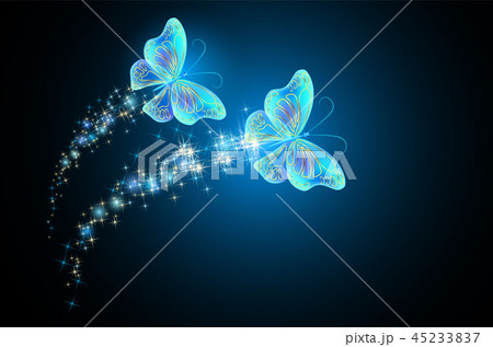Flying butterflies with sparkle and blazing trail Flying butterflies with sparkle and blazing trail 45233837