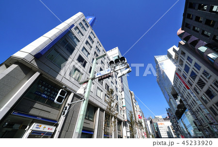 日本の東京都市景観 銀座の街並みを望む 日本の東京都市景観 銀座の街並みを望む 45233920