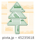Green Christmas fir tree from sheets of newspaper 45235618