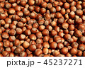 Group of hazelnuts food background 45237271