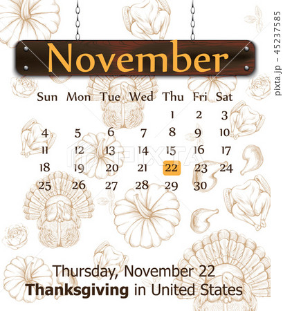Thanksgiving Day, calendar date in November for background Stock Photo -  Alamy