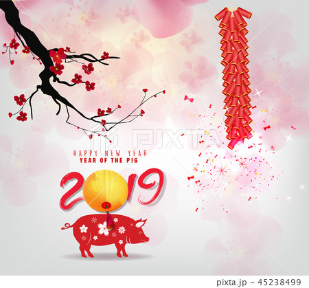 Happy New Year 2019. Chienese New Year 45238499