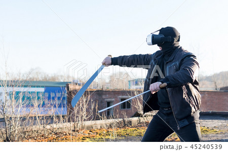 The men in the virtual reality glasses The men in the virtual reality glasses 45240539