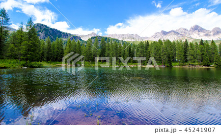 San Pellegrino lake in the Italian Dolomites 45241907