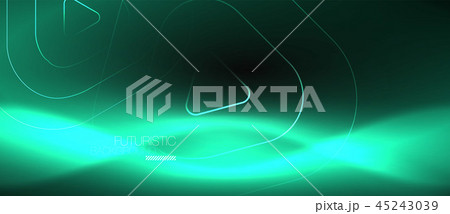 Dark black abstract background with neon colors and lines 45243039