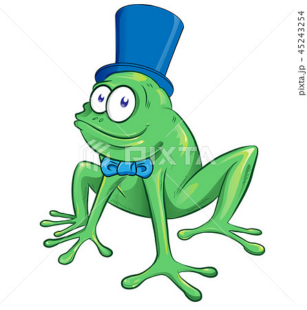 cute cartoon party frog mascot character cute cartoon party frog mascot character 45243254