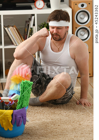 The man was left alone at home sadness 45243362