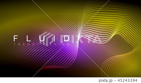 Digital flowing wave particles abstract background 45243394