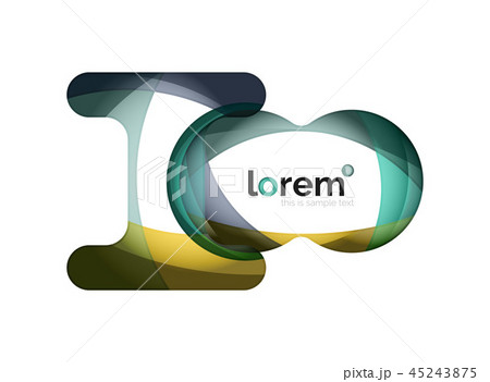 Abstract geometric design logo made of flowing elements Abstract geometric design logo made of flowing elements 45243875