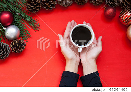 Christmas background hands women new year tree winter gifts decor Christmas background hands women new year tree winter gifts decor 45244492