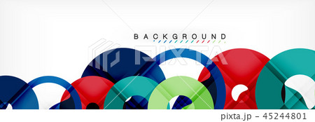 Colorful rings on grey background, modern geometric pattern design. Vector business or technology Colorful rings on grey background, modern geometric pattern design. Vector business or technology 45244801