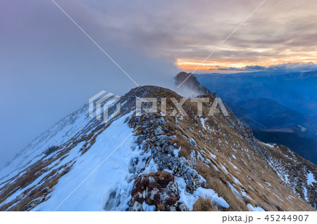 mountain landscape in sunset 45244907