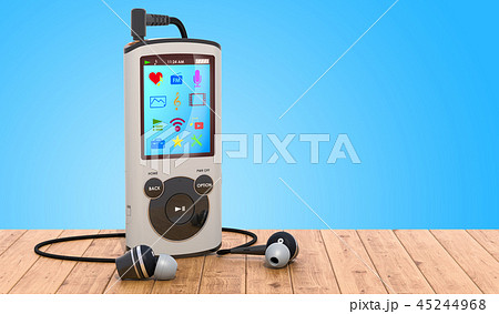 Digital audio player with earphones 45244968